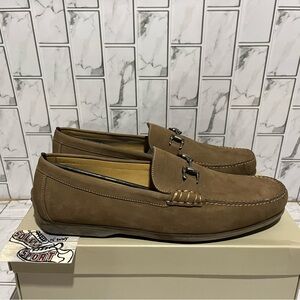 New Peter Millar Loafers Catalina Bit Driver Taupe Tan Brown Men 11.5 12 MS18F04